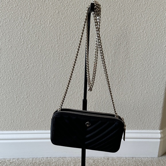 kate spade Handbags - Kate Spade Black Quilted Chain Crossbody Bag